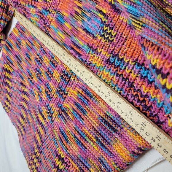 $295 NEW STAUD BENNY SUNSET PINK PURPLE ORANGE TURTLENECK SWEATER M MEDIUM NWT - Picture 4 of 11